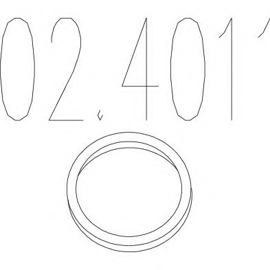 MTS 02.4011 Seal, exhaust pipe